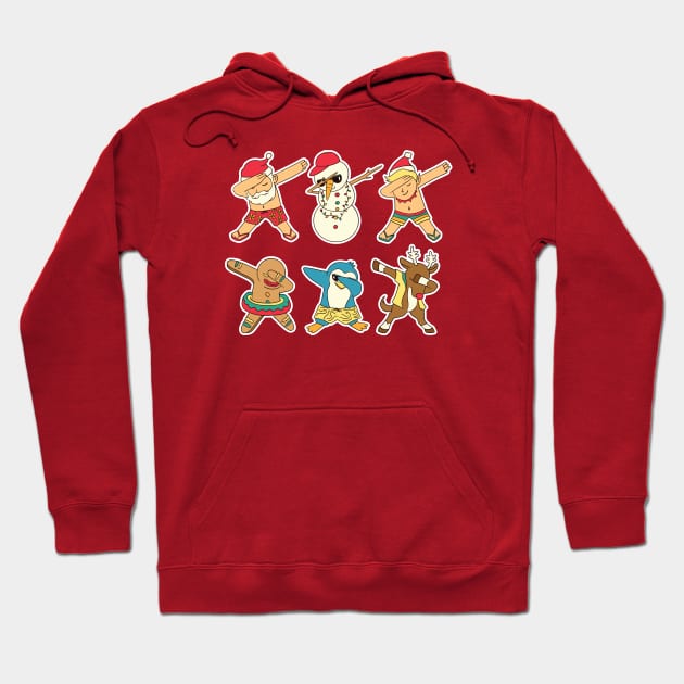 Cute Dabbing Christmas Characters // Dabbing Santa, Snowman, Rudolph, Elf and more Hoodie by SLAG_Creative